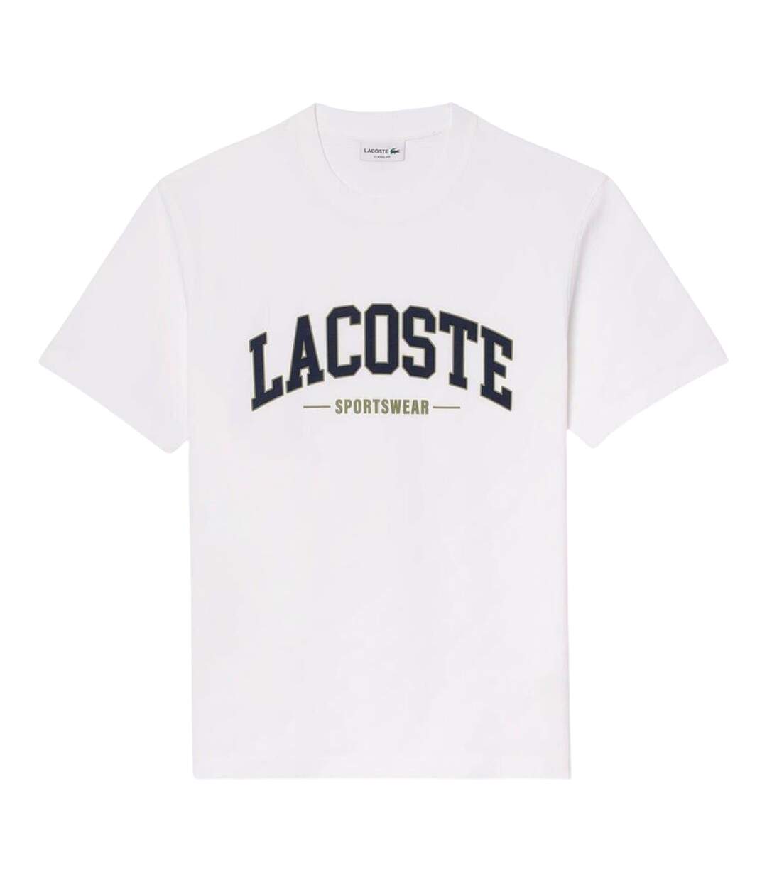 T-shirt Motif/style Logo Arqué Adulte Blanc Lacoste-1