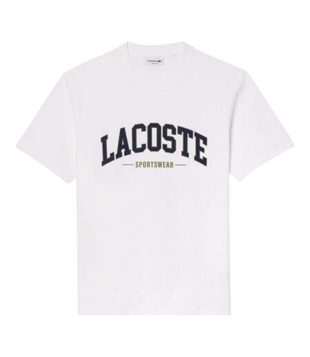 T-shirt Motif/style Logo Arqué Adulte Blanc Lacoste