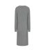 Robe Mi-longue Manches Longues Femme Gris Moyen Chiné Pieces-3