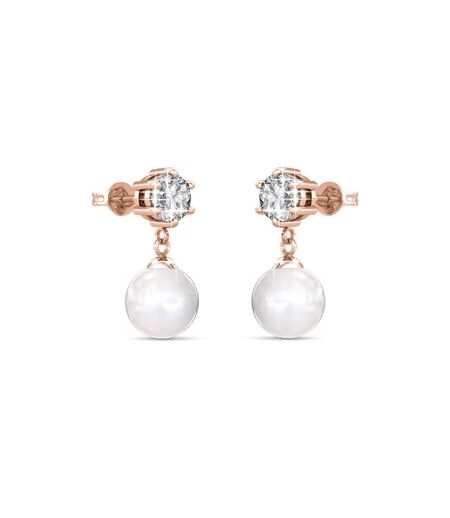 Boucles d'oreilles Pauline, Perle d'Autriche, Cristal d'Autriche