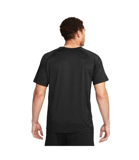 T-shirt Manches Courtes Fitness Homme Noir Blanc Nike