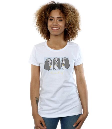 Disney - T-shirt LADY AND THE TRAMP LADY FRAMES - Femme (Blanc) - UTBI16229