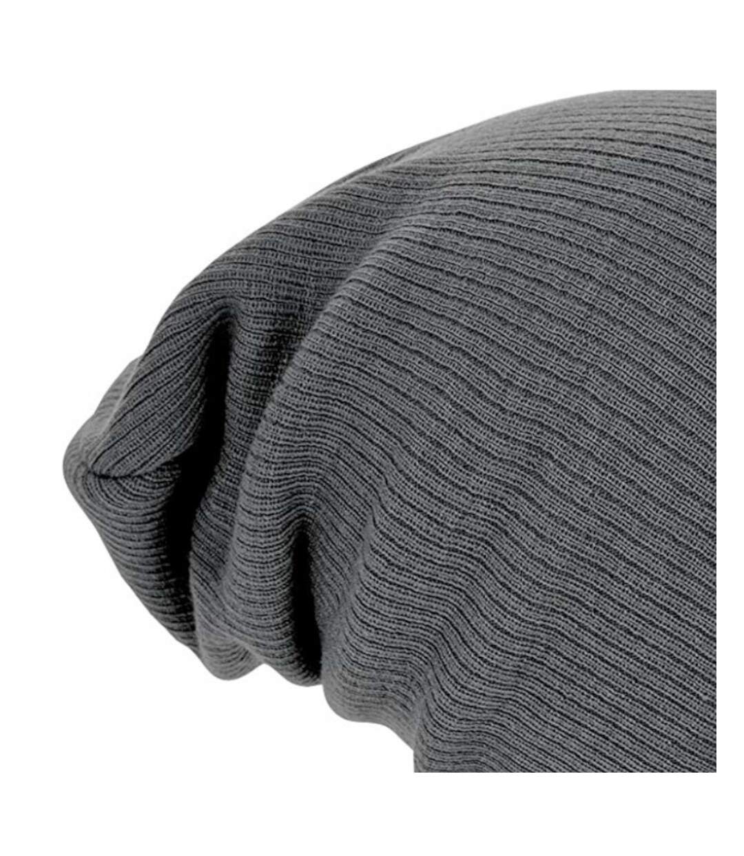 Bonnet adulte unisexe gris fumée Beechfield-2