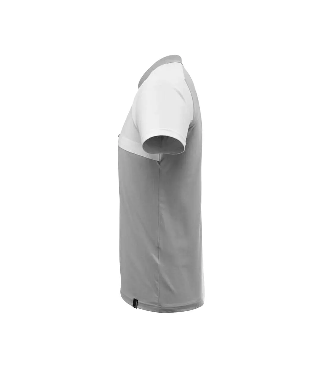 Mens Advanced Chest Pocket Polo Shirt Grey White Mascot-3