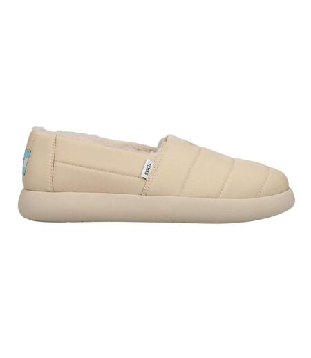 Womens/ladies Alpama Slippers Cream Toms