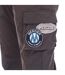 Mens Badge Cargo Trousers Grey Mercier-4