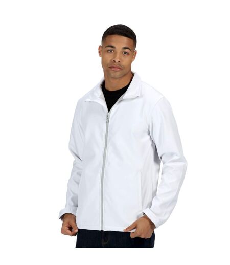 Regatta Standout Mens Ablaze Printable Soft Shell Jacket (White/Light Steel) - UTPC3322