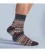 3 Pairs Mens Wool Blend Hiking Socks Cushioned Thermal Fairisle Boot Socks-4