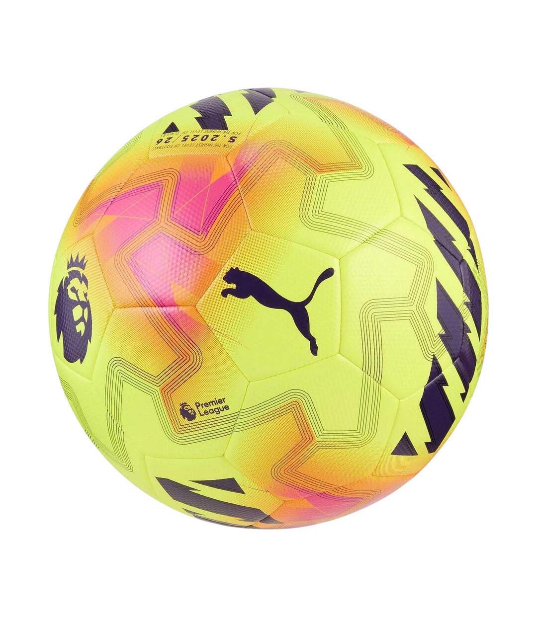 Unisex Adult Geometric Pattern Match Football 5 Yellow Pink Puma-1