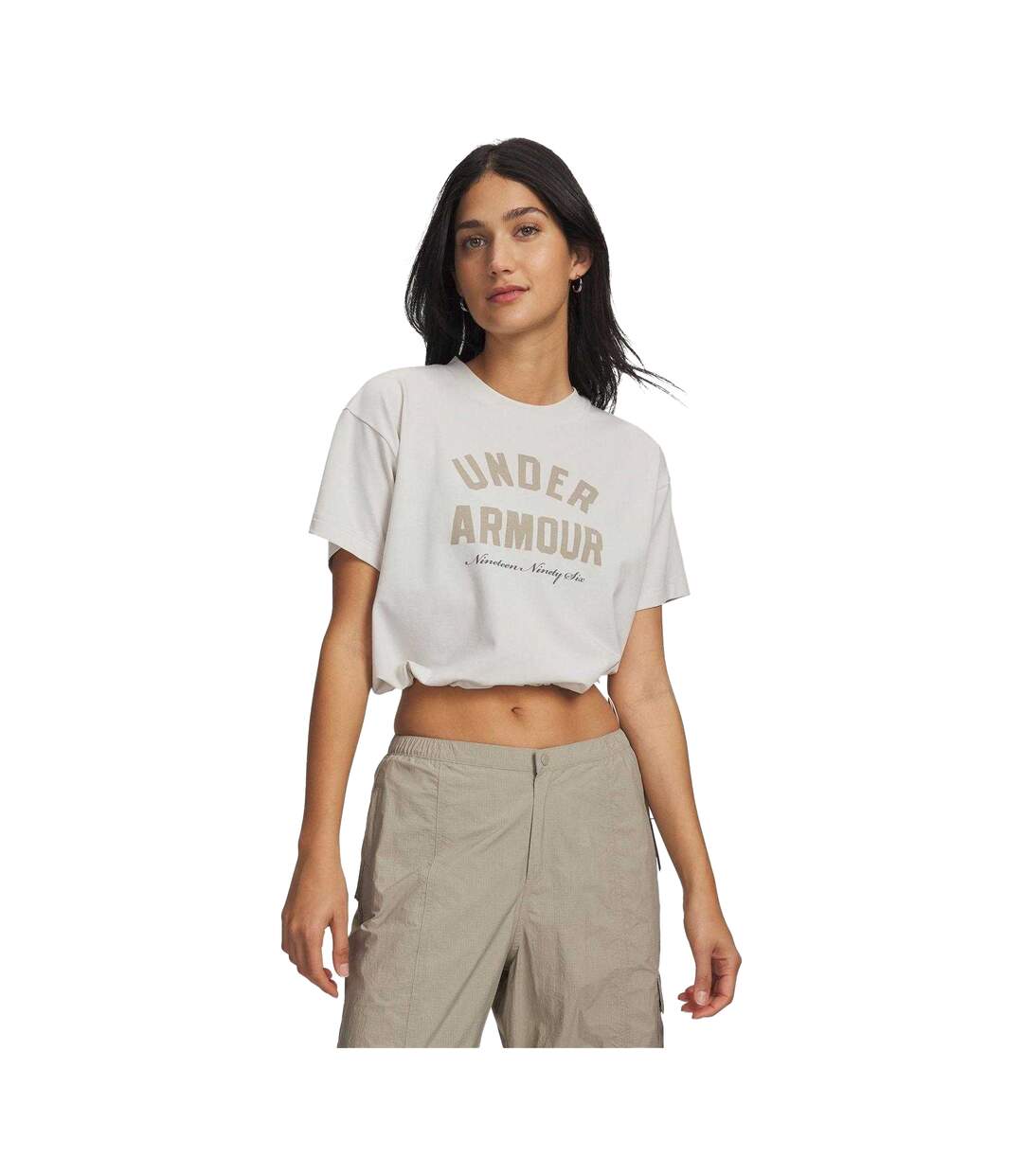 T-shirt Motif/style Logo Imprimé Femme Blanc Under Armour-1