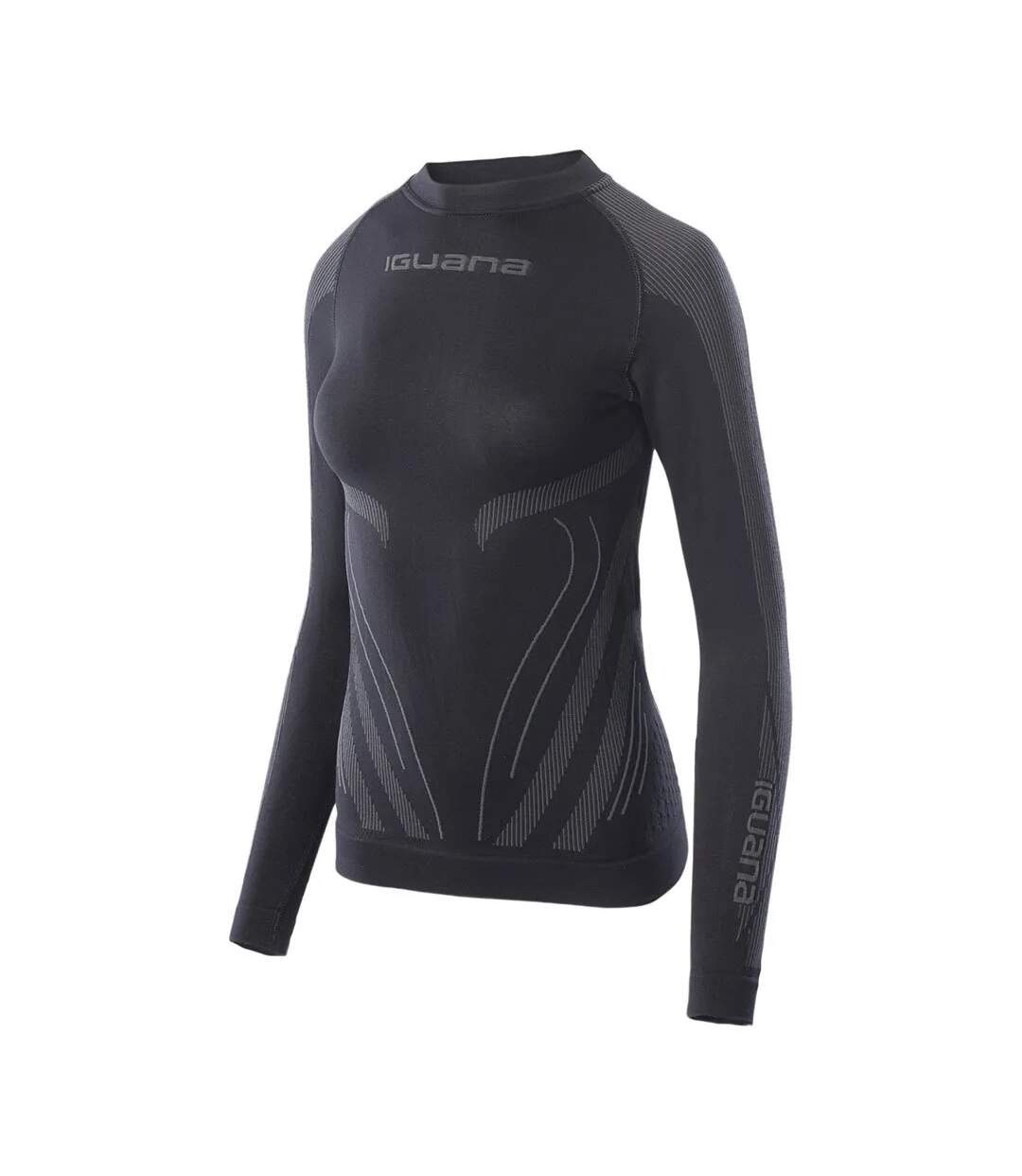 Haut Thermique Gambit Femme Noir Cendre Volcanique Iguana-3