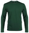 T-shirt manches longues col rond - K359 - vert forêt - homme
