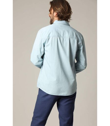 Chemise homme en coton chambray classique à manches longues MATCHY