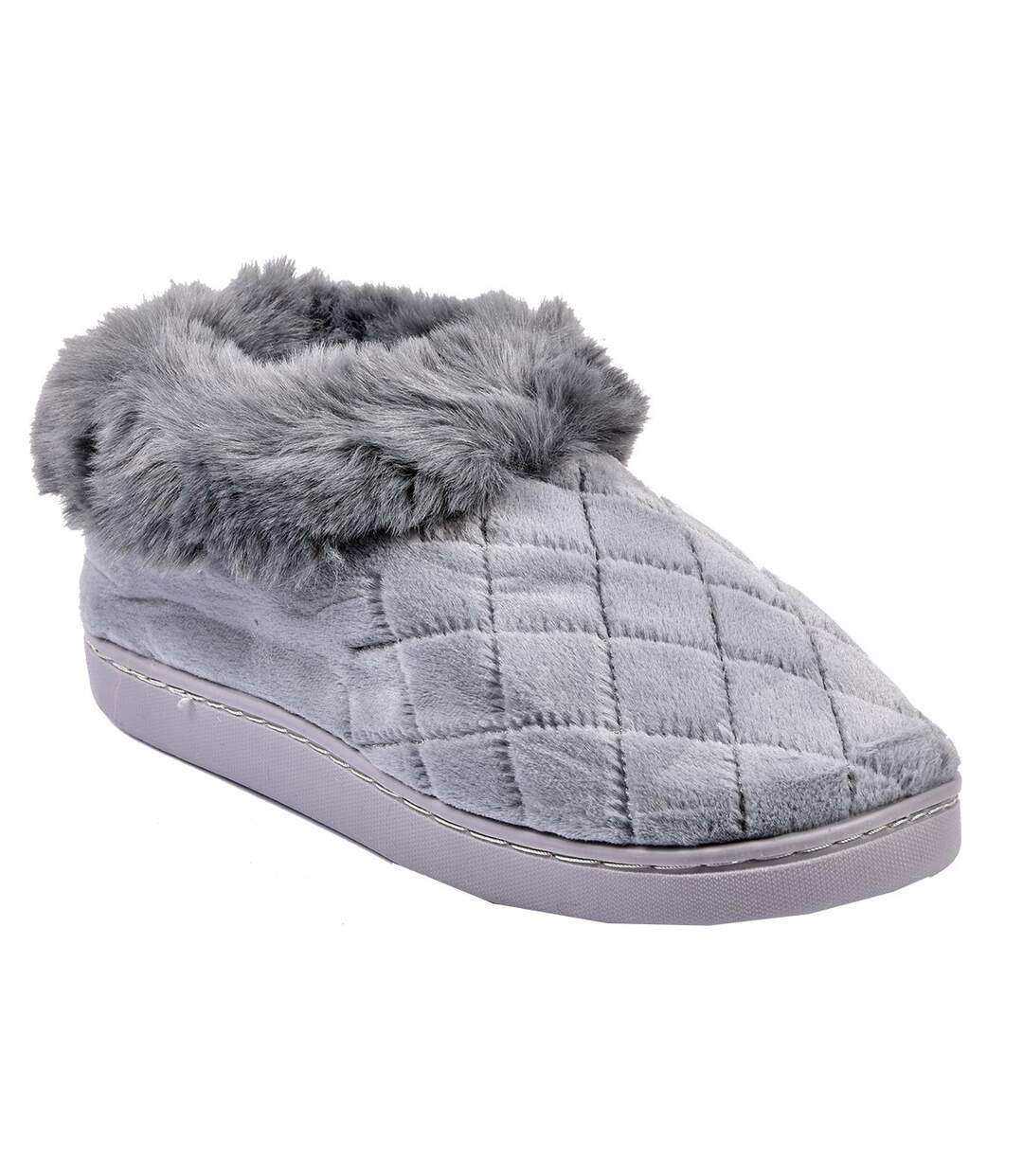 PANTOUFLE Femme Chausson COCOONING MD8656 GRIS-1