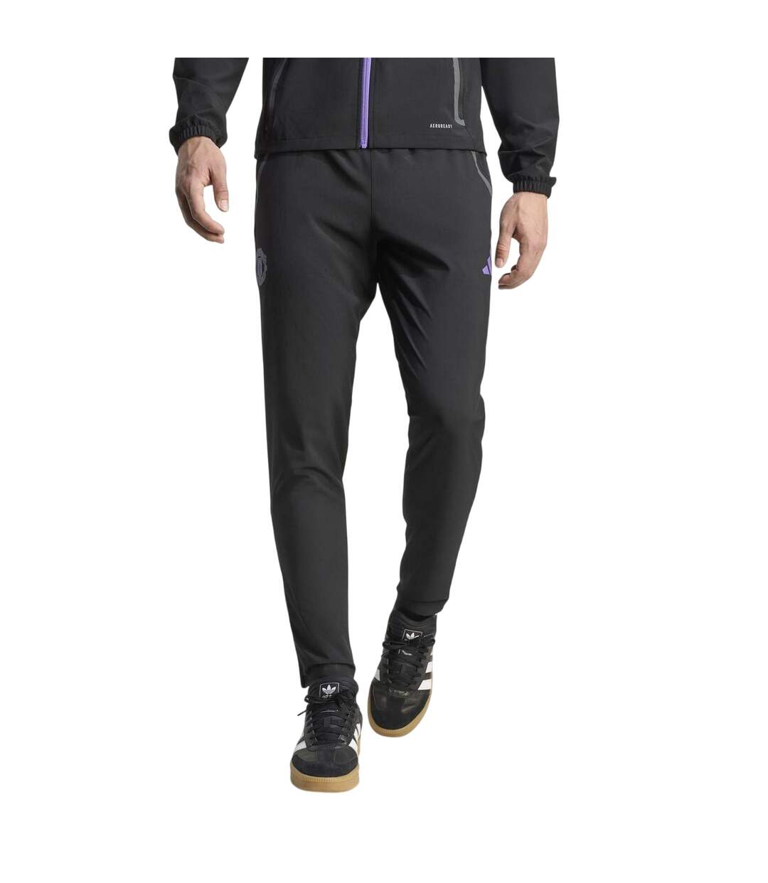 Pantalon De Survêtement Motif/style Manchester United Fc 2025/2026 Homme Noir Adidas-4