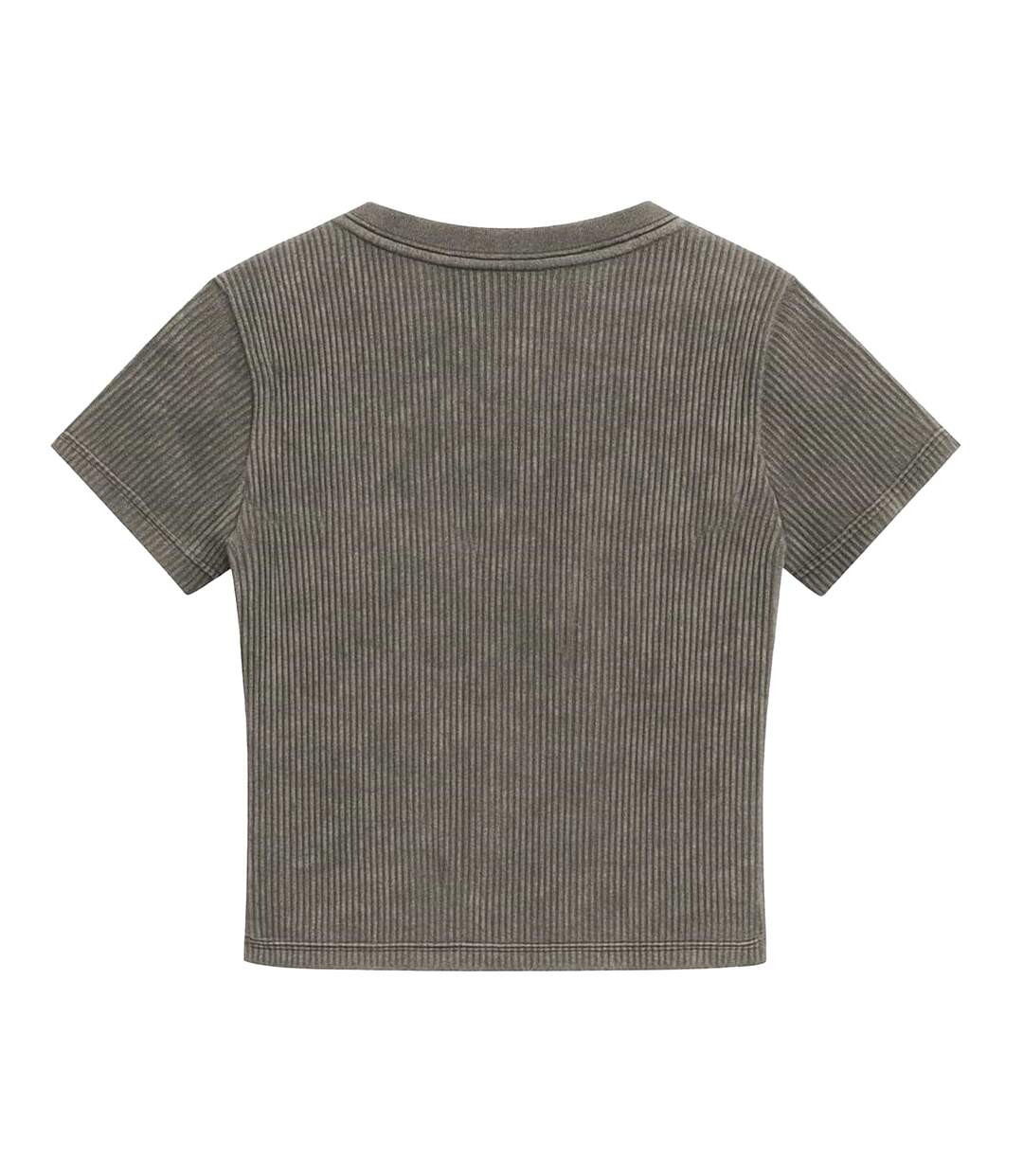Womens/ladies Acid Wash Regular Crop T-shirt Grey I Saw It First-2