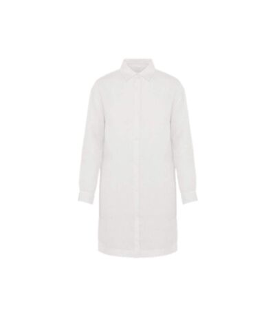 Chemise robe en lin - Femme - PATS5008 - blanc