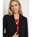 Veste blazer unie coupe droite col tailleur-4