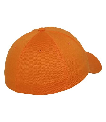 Casquette peignée wooly unisexe orange Flexfit