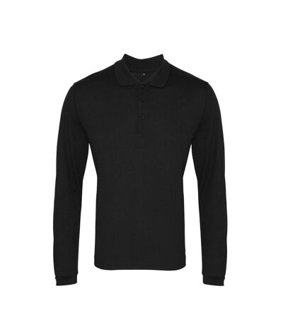 Premier Mens Coolchecker Pique Long-Sleeved Polo Shirt () - UTPC6131