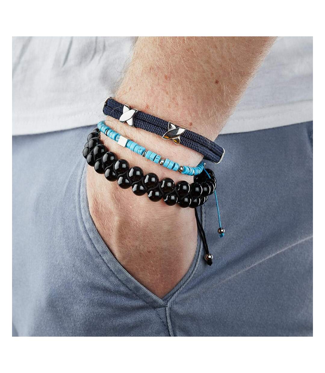 Bracelet turquoises homme geographical norway 315077 - taille unique-2
