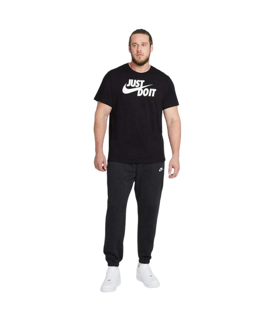 T-shirt Motif/style Swoosh Just Do It Homme Noir Blanc Nike-1