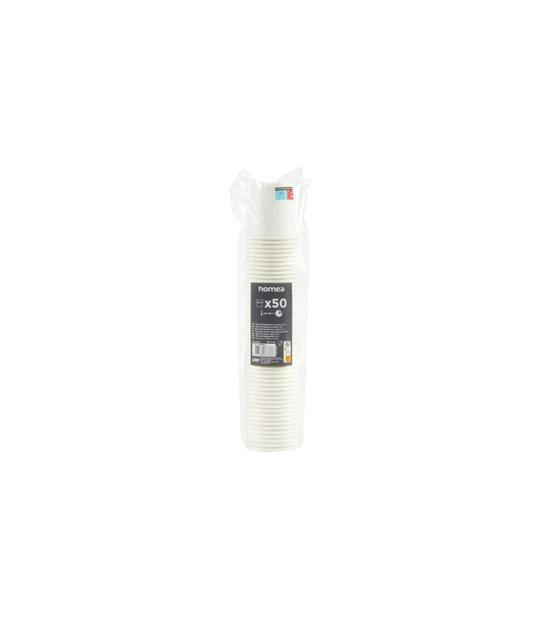 Lot de 50 Gobelets en Carton Café 12cl Blanc-2