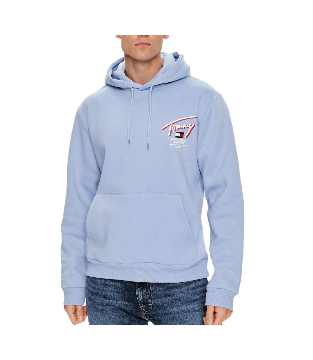 Sweat à Capuche Bleu Homme Tommy Hilfiger Reg Street - L-1