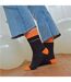 7 Pack Ladies Days Of The Week Socks | Black Novelty Dress Socks-3