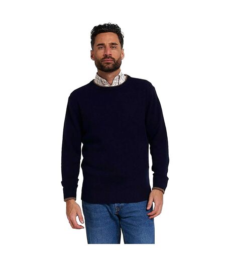 Pull Motif/style Tricoté Homme Bleu Marine Jack Pyke