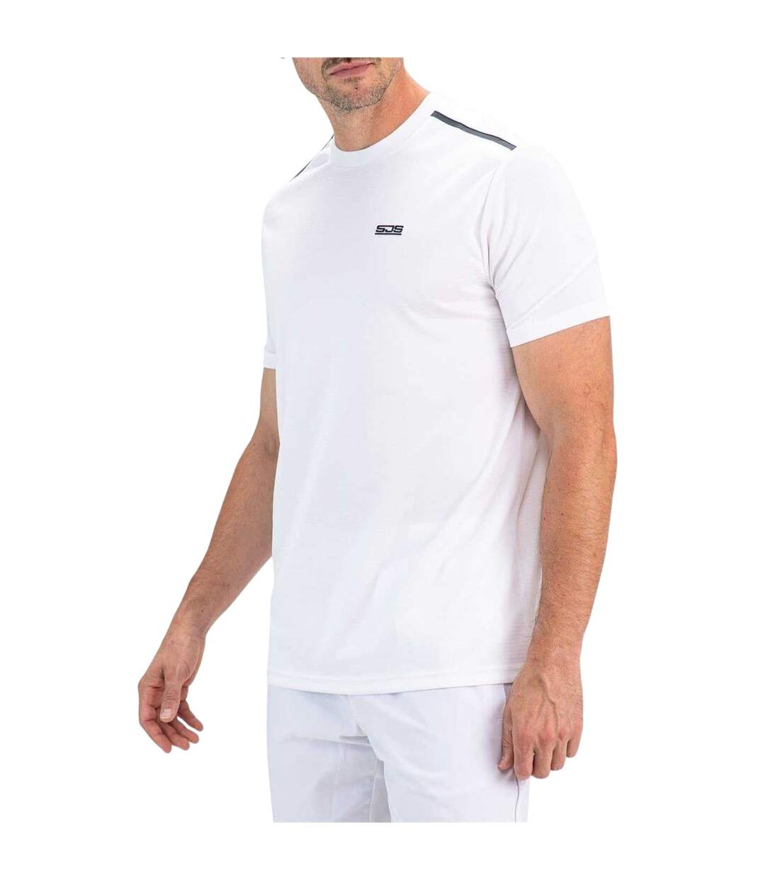 T-shirt Manches Courtes Sport Motif/style Logo Homme Blanc Sjeng Sports-2