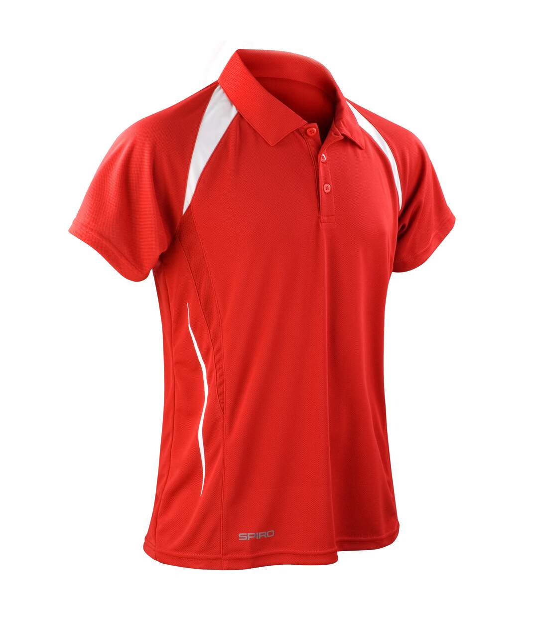 Spiro Mens Sports Team Spirit Performance Polo Shirt (Red/White)