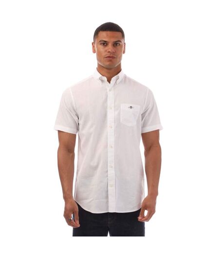 Chemise Manches Courtes Homme Blanc Gant