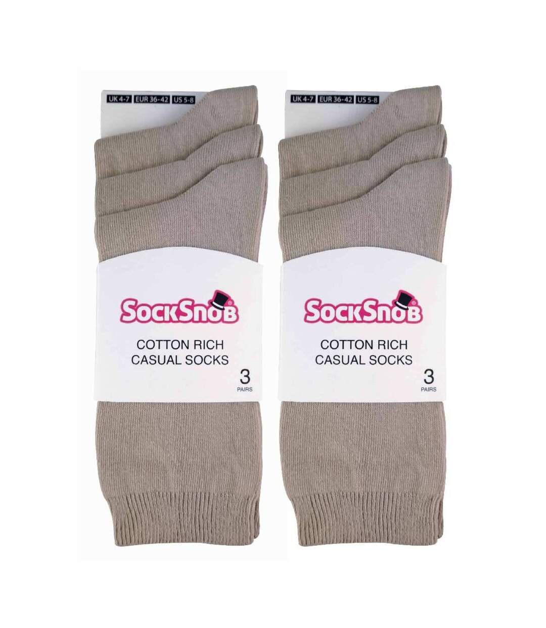 6 Paires Chaussettes Femme Coton en Couleur Uni-2