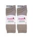 6 Paires Chaussettes Femme Coton en Couleur Uni-2