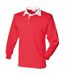 Polo de rugby a manches longues homme rouge / blanc Front Row-1