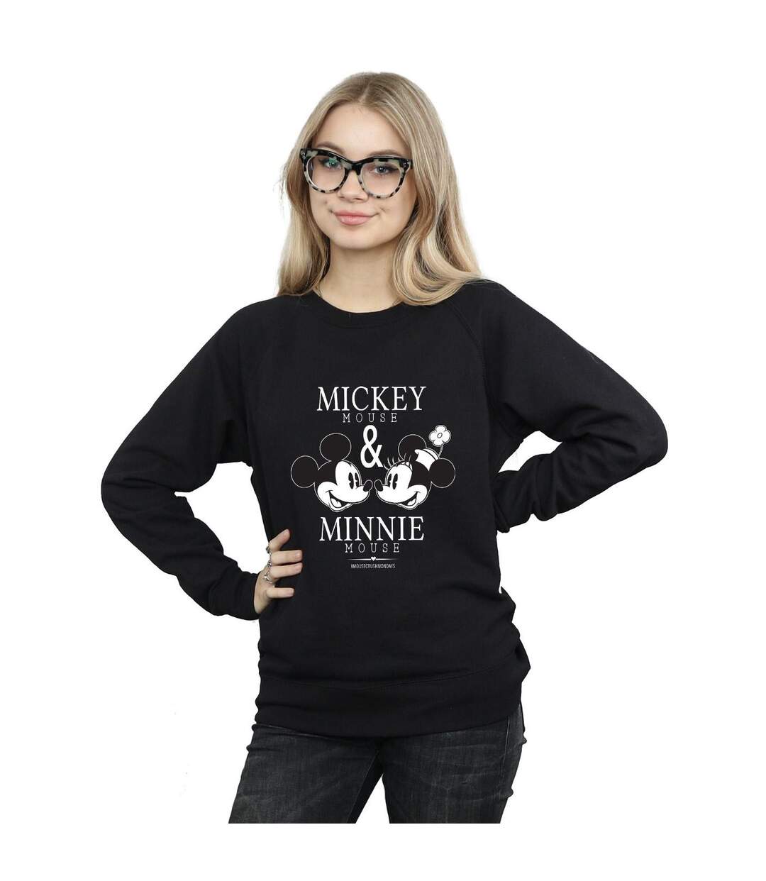 Disney Sweat-shirt Womens/Ladies Mickey And Minnie Mouse Mousecrush Mondays (Noir) - UTBI26934-2