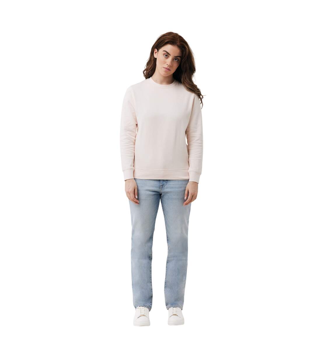 Unisex adult etosha recycled cotton lightweight sweatshirt cloud pink Iqoniq-3
