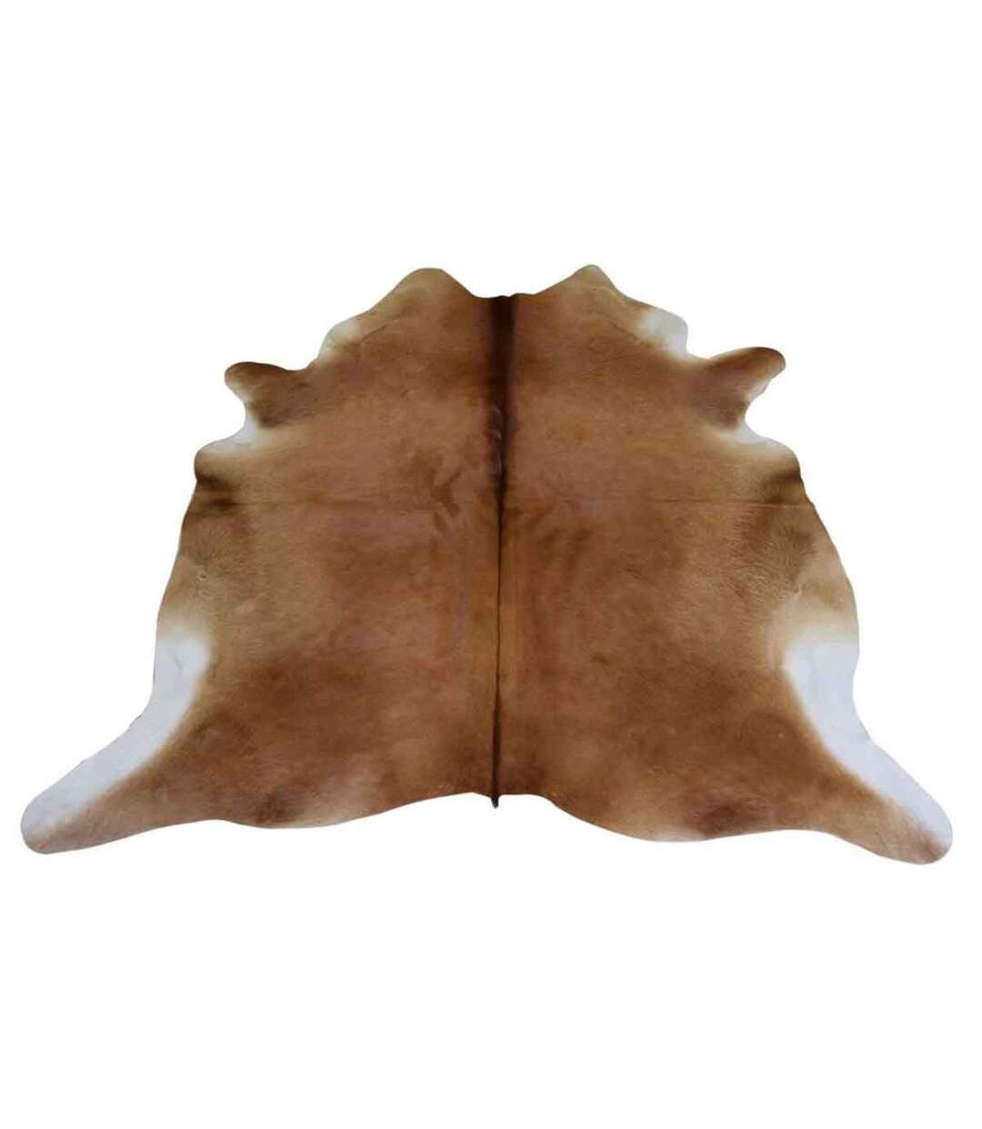 Tapis Déco Peau de Vache 195x230cm Marron Clair-1