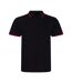 AWDis Mens Stretch Tipped Piqu Polo Shirt (Black/Red) - UTPC3155
