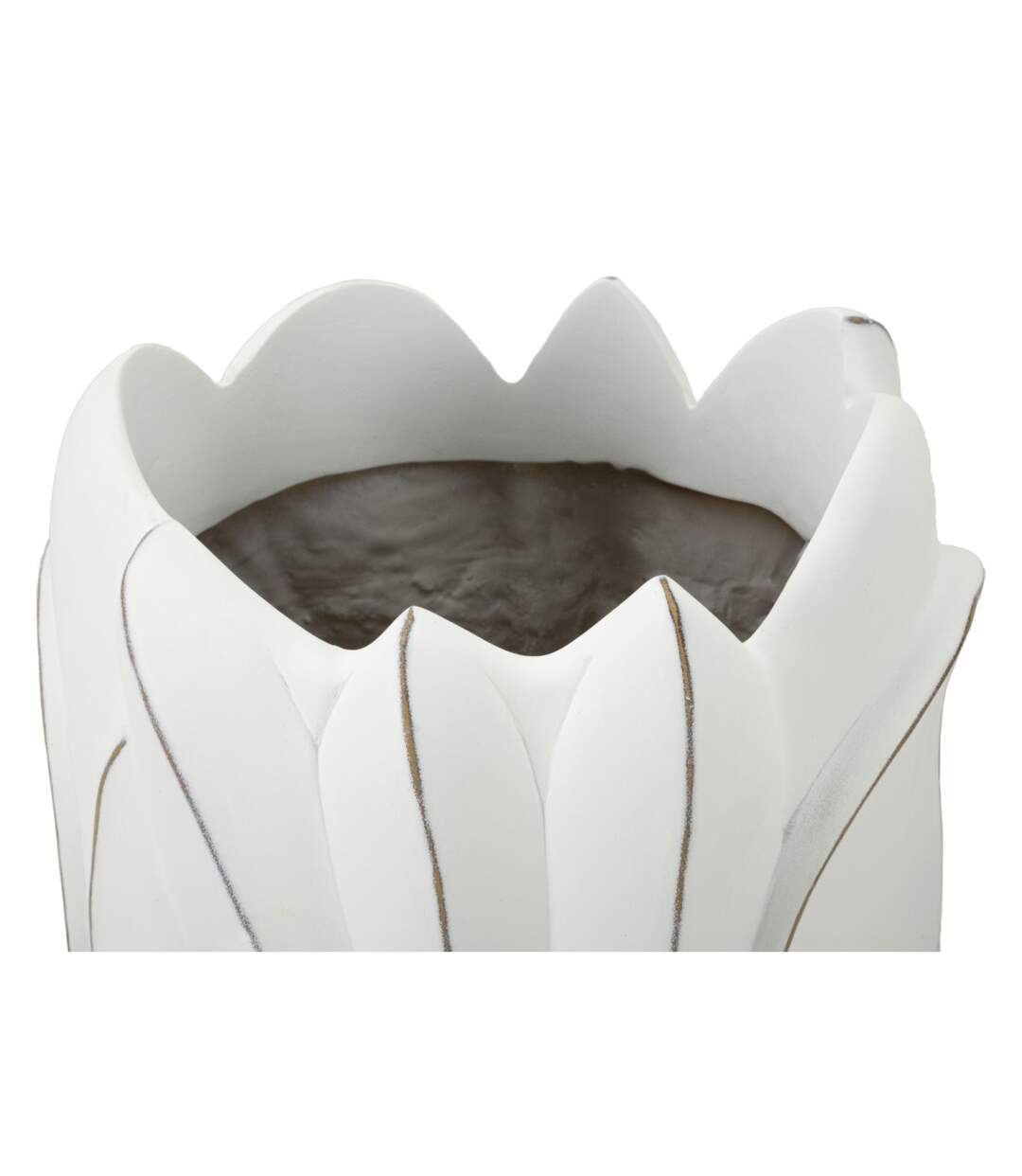 Vase Déco en Résine Gardy 69cm Blanc-4
