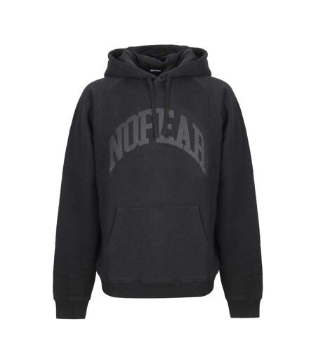 Mens Cotton Blend Raglan Pullover Hoodie Black No Fear