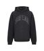 Mens Cotton Blend Raglan Pullover Hoodie Black No Fear-1