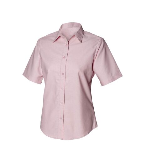 Henbury Womens/Ladies Short Sleeve Classic Oxford Work Shirt (White) - UTRW640