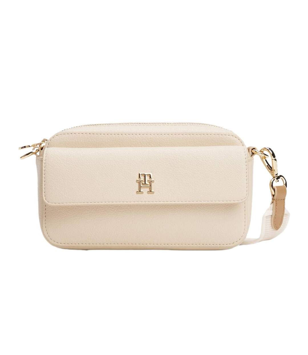 Sac à bandoulière beige femme tommy hilfiger distinct aw0aw17455-1