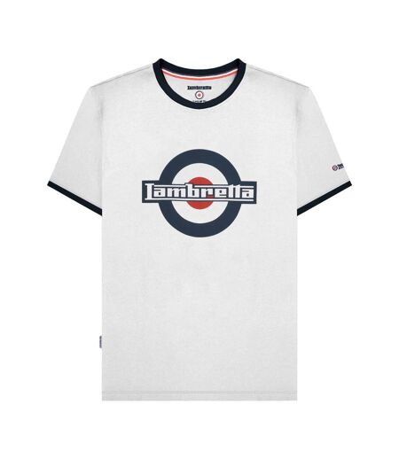 T-shirt ss25 homme blanc / bleu marine Lambretta