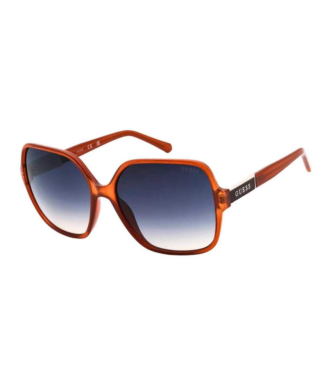 Lunettes De Soleil Motif/style Dégradé Femme Taille Unique Marron Clair Bleu Guess-1