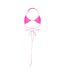 Womens/ladies Wrap Tie Neck Bikini Top Neon Pink Brave Soul-2