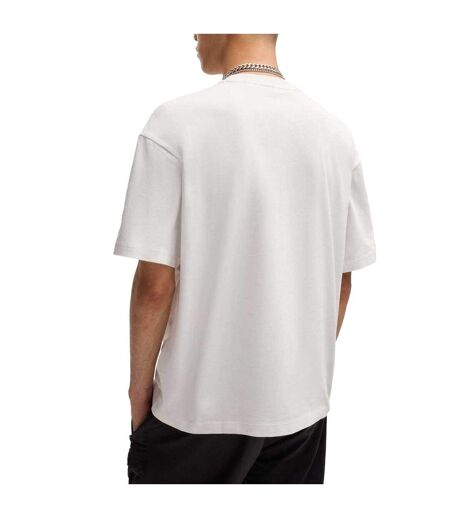 Mens Dinkee Logo Cotton Oversized T-shirt White Hugo