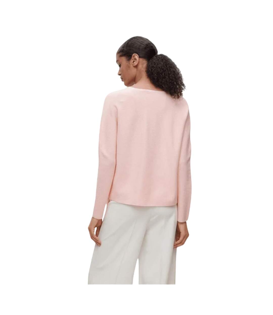 Womens/ladies Cotton Sweater Top Pink Boss-3